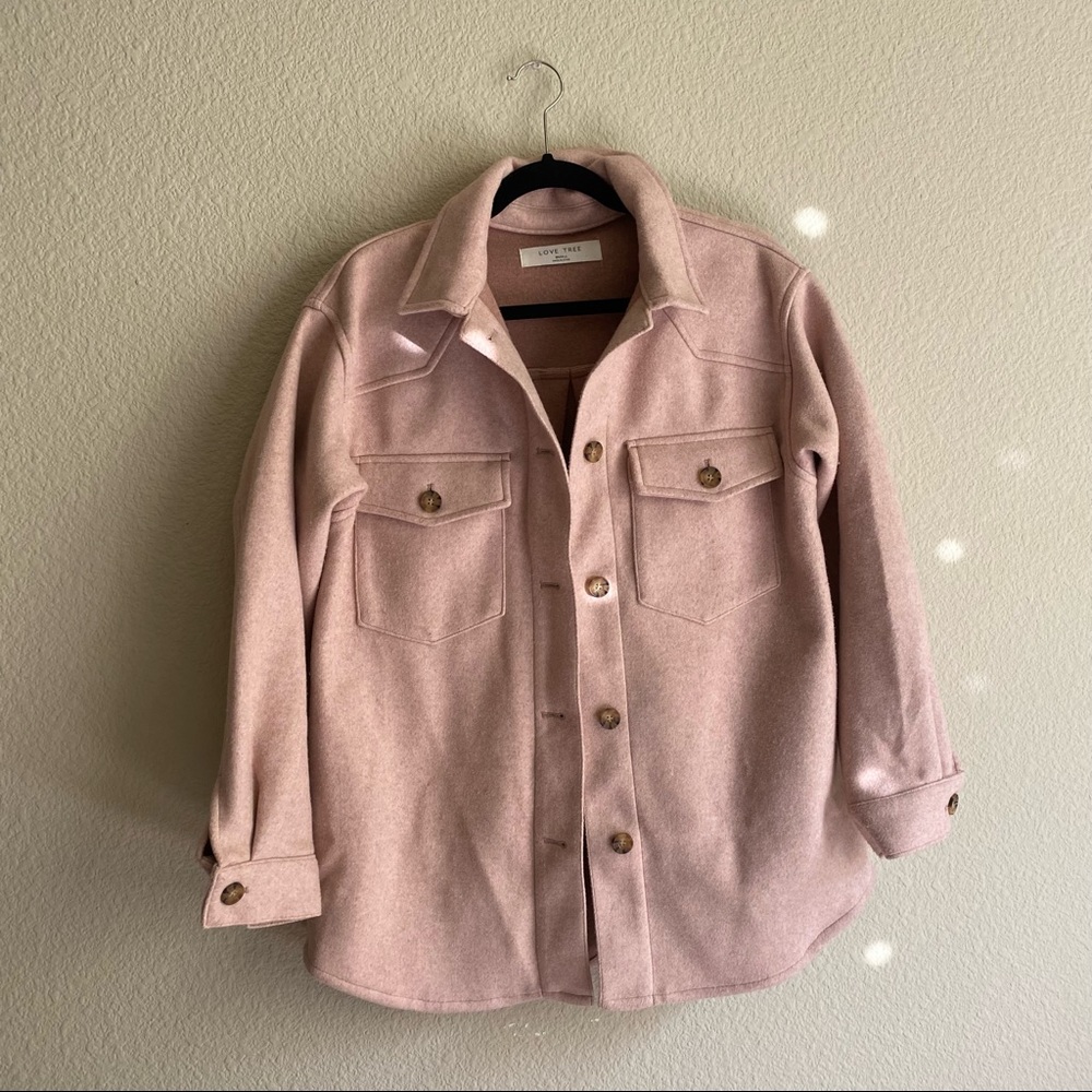 Love tree pink shacket